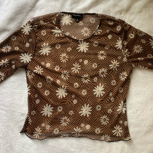 Flower Mesh Shirt - Picture 1 of 2